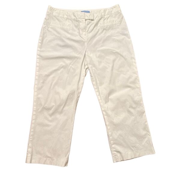 J. McLaughlin white crop wide leg pant size 14 - Picture 1 of 10